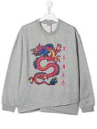Kenzo Kids Teen Dragon Print Sweatshirt - Grey