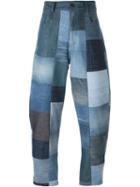 Giuliano Fujiwara Patchwork Jeans, Men's, Size: Xl, Blue, Cotton