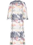 Adam Lippes Reverse Jacquard Silk Kimono Coat - Multicolour