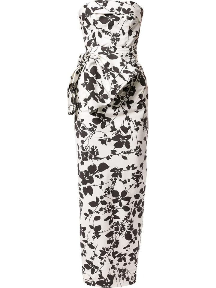 Bambah Floral Pencil Gown - White