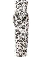 Bambah Floral Pencil Gown - White