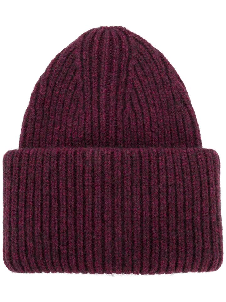 Common Wild Ribbed Beanie - Pink & Purple