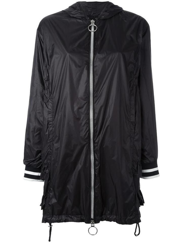 Twin-set Zipped Raincoat, Women's, Size: 46, Black, Polyamide