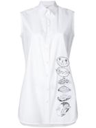 Carven Sleeveless Button Shirt - White