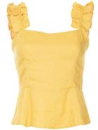 Suboo Biscay Ruffled Bodice Top - Yellow