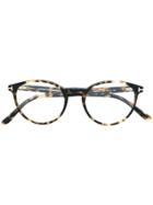 Tom Ford Eyewear Tortoiseshell Round Frame Glasses - Brown