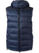 Burberry Brit Padded Hood Gilet, Men's, Size: Xxxl, Blue, Cotton/feather Down/polyamide/polyester