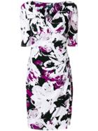Ralph Lauren Fitted V-neck Dress - Pink & Purple