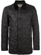 Burberry Quilted Zipped Jacket, Men's, Size: Medium, Black, Polyester/cotton/lamb Nubuck Leather