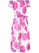 Diane Von Furstenberg Off-shoulder Floral Jumpsuit - Pink