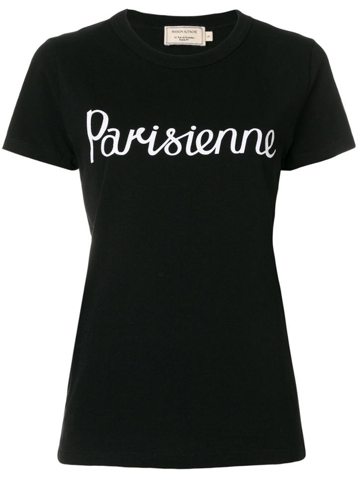 Maison Kitsuné Parisien Print T-shirt - Black