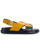Marni Criss-cross Fussbett Sandals - Yellow & Orange