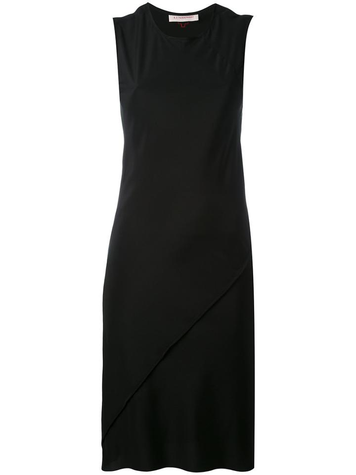A.f.vandevorst - Wrap Seam Dress - Women - Silk/lyocell - 36, Black, Silk/lyocell