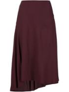 Marni Asymmetric Skirt, Women's, Size: 42, Red, Elastodiene/viscose