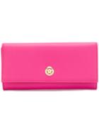 Versace Foldover Medusa Wallet - Pink & Purple