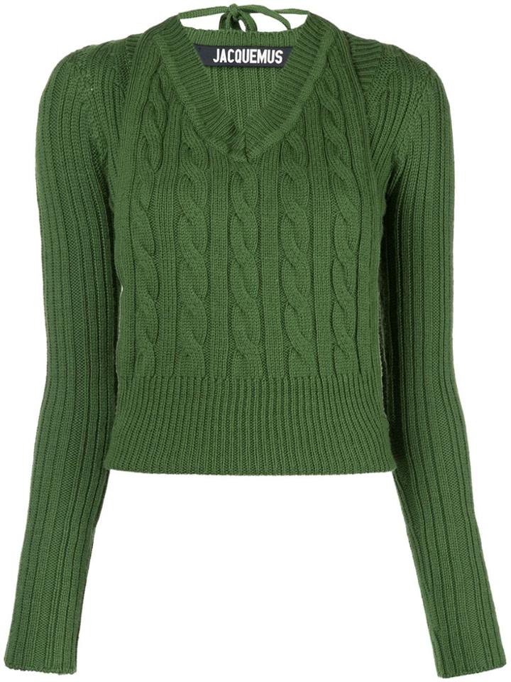 Jacquemus La Double Maille Jumper - Green