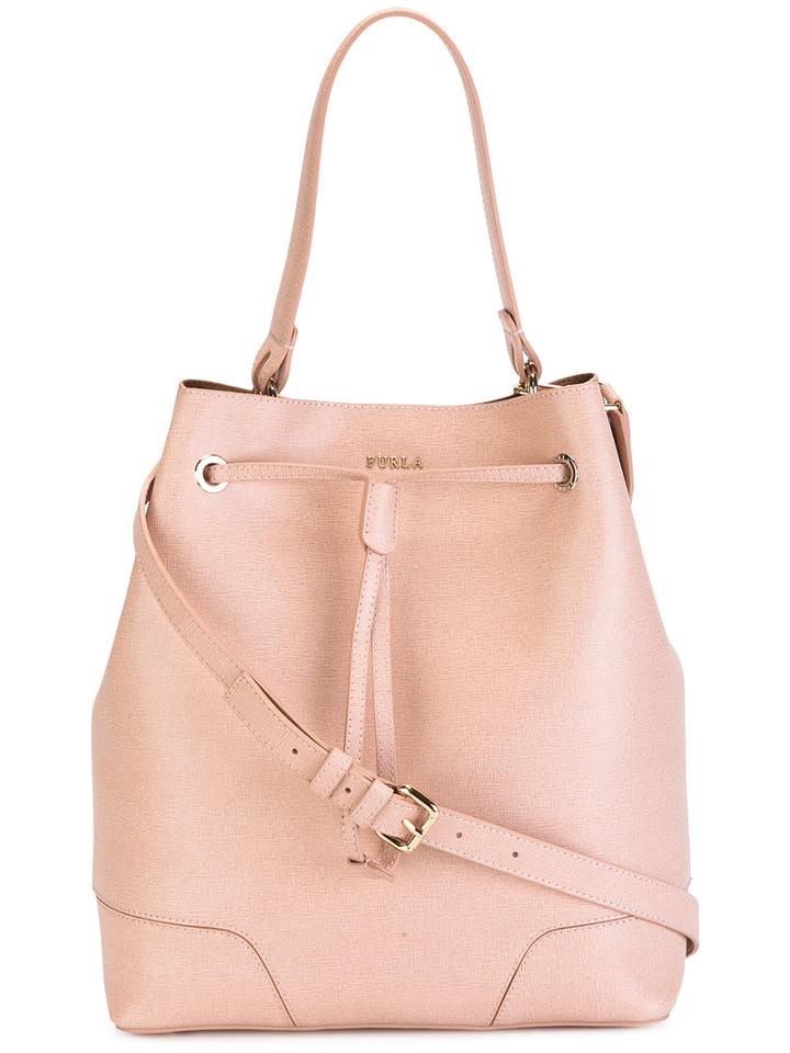 Furla Removable Strap Bucket Bag, Women's, Pink/purple, Leather