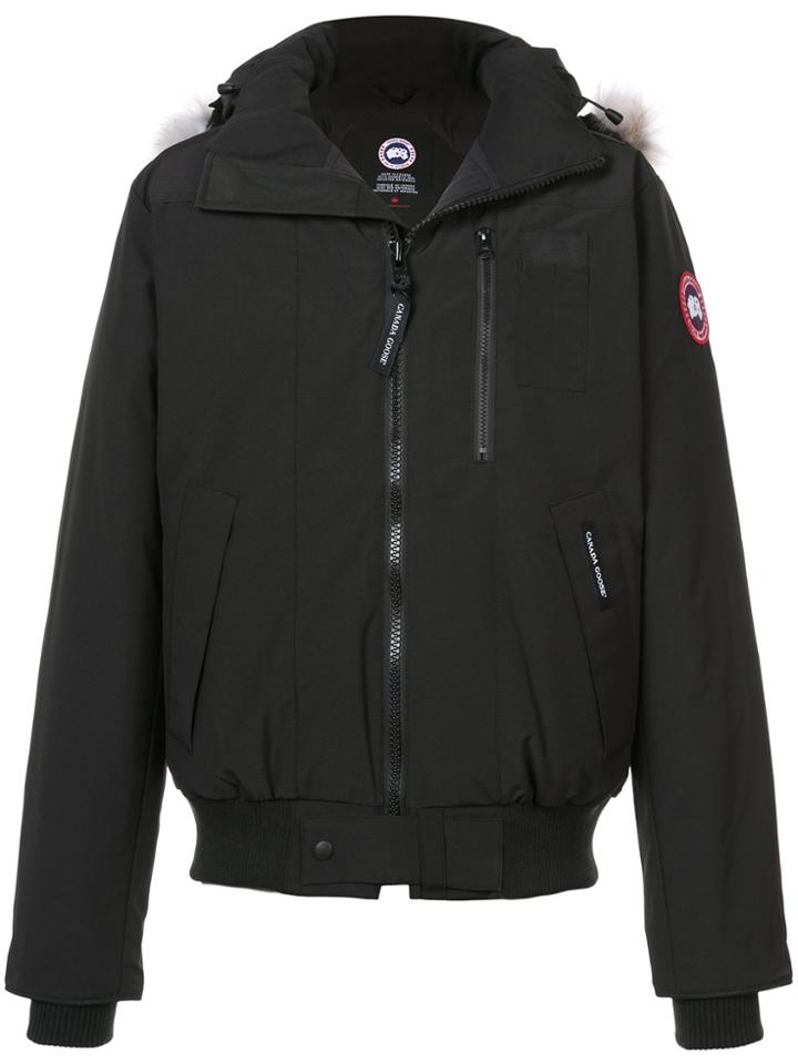 Canada Goose Appliqué Hooded Jacket - Black