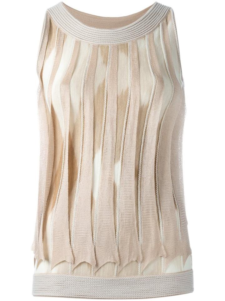 Missoni Panelled Knit Top, Women's, Size: 38, Nude/neutrals, Rayon/wool