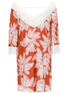 Track & Field Printed Macrame Dress - Yellow