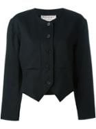 Yves Saint Laurent Vintage Boxy Crop Jacket, Women's, Size: 40, Black