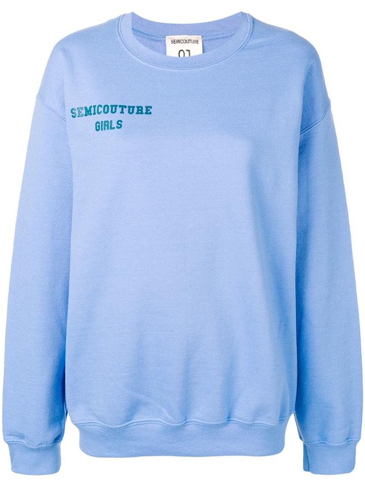 Semicouture 'francesca' Sweatshirt - Blue