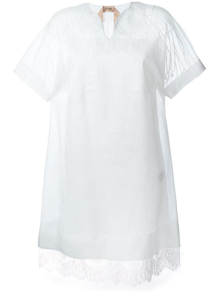 No21 Embroidered Lace Bottom Dress