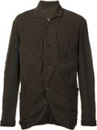 Ziggy Chen Curved Hem Jacket, Men's, Size: 52, Brown, Cotton/polyester/spandex/elastane/wool