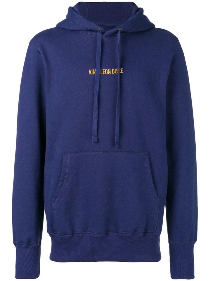 Aimé Leon Dore Logo Print Hoodie - Blue