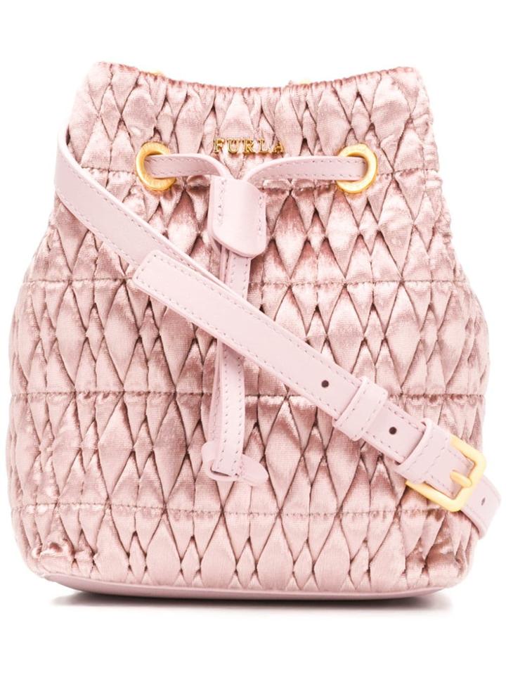 Furla Stasy Cometa Velvet Small Bag - Pink