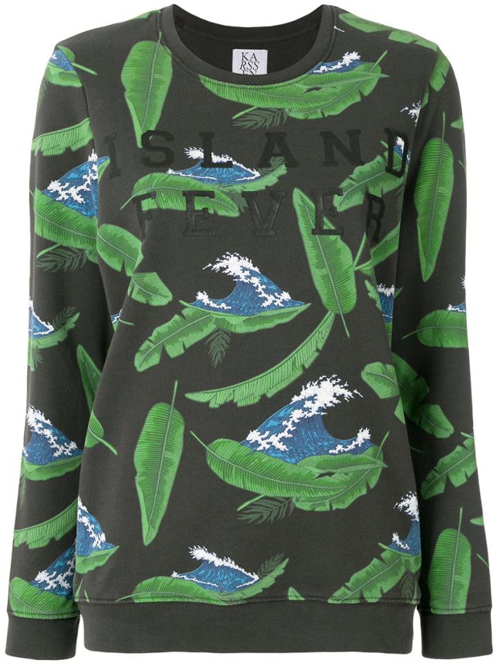 Zoe Karssen Raven Printed Sweatshirt - Green