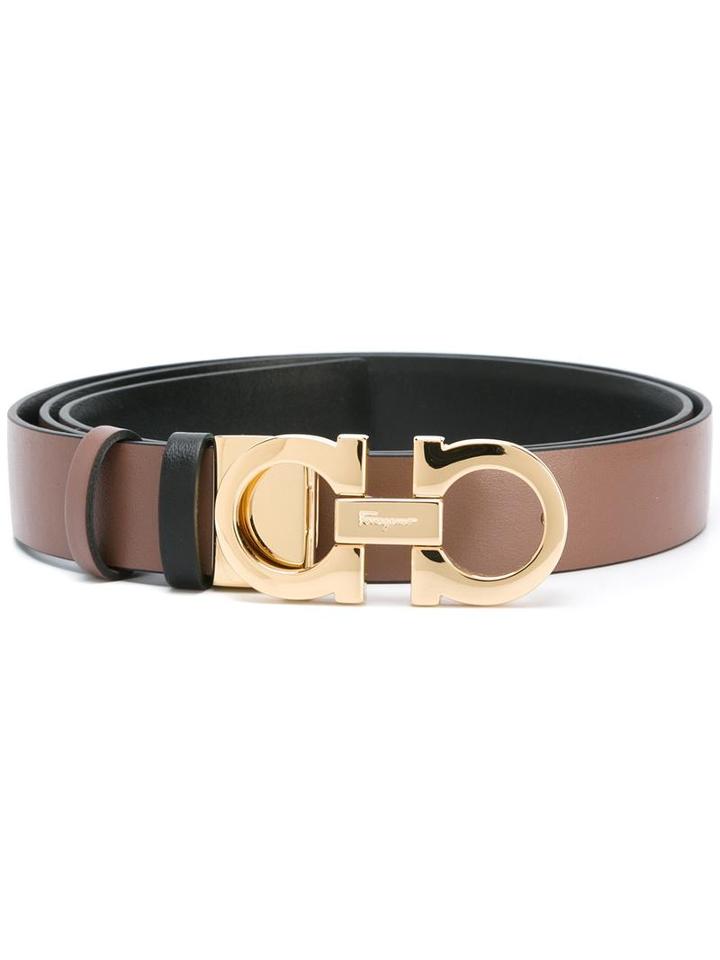 Salvatore Ferragamo 'ceylon' Belt, Women's, Size: 100, Brown, Calf Leather