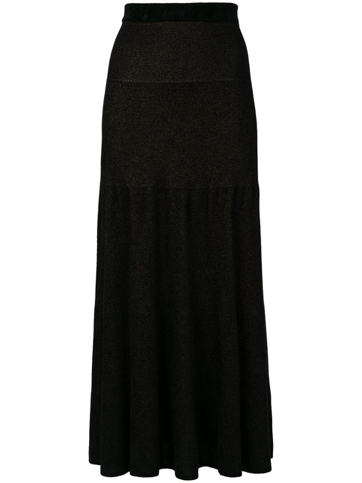 Sonia Rykiel Flared Knit Skirt - Black