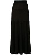 Sonia Rykiel Flared Knit Skirt - Black