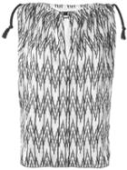 Isabel Marant Sleeveless Chevron Print Top, Women's, Size: 38, White, Silk/polyester/viscose