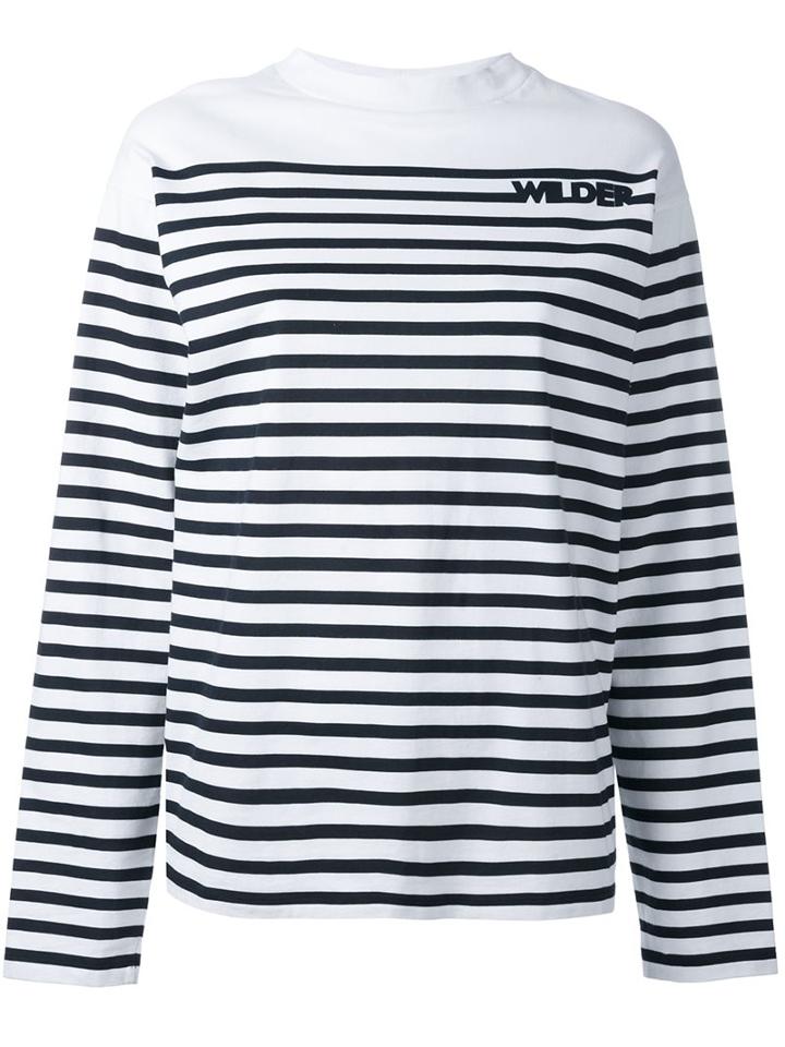 Each X Other 'wilder' Striped Sweatshirt, Women's, Size: Large, White, Cotton