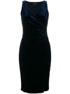 Lauren Ralph Lauren Sleeveless Draped Dress - Blue