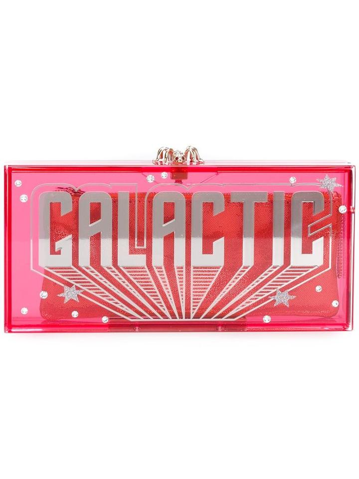 Charlotte Olympia 'galactic Penelope' Clutch, Women's, Pink/purple, Plexiglass/metal