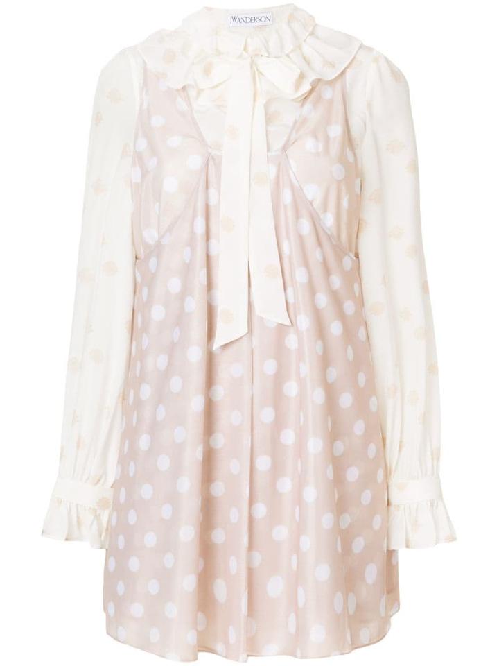 Jw Anderson Polka-dot Dress - Neutrals