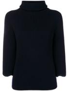 Red Valentino Ribbed Turtle Neck Jumper - Blue
