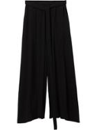Proenza Schouler Bow Detail Cropped Palazzo Trousers - Black