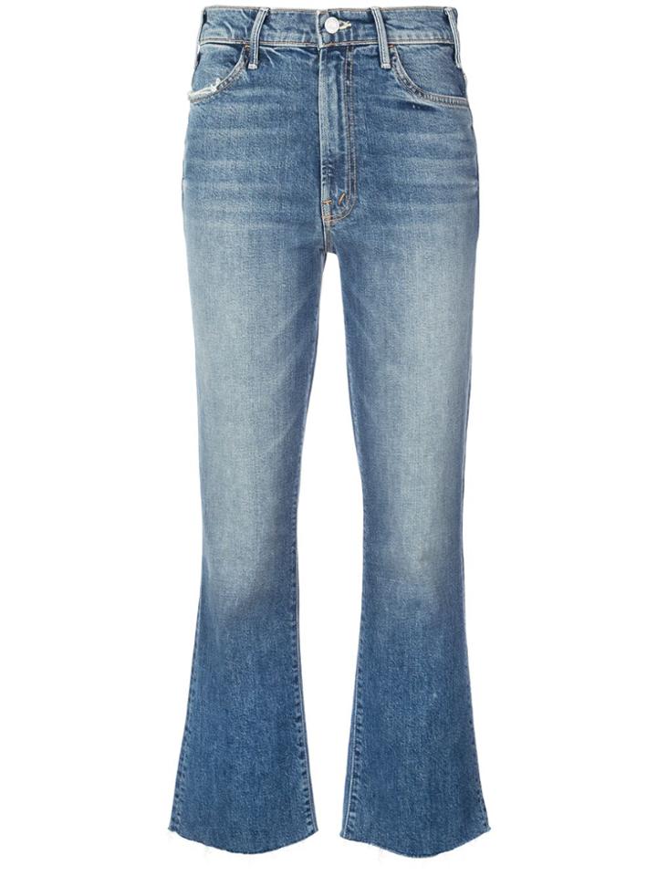 Mother Cropped Kick-flare Jeans - Blue