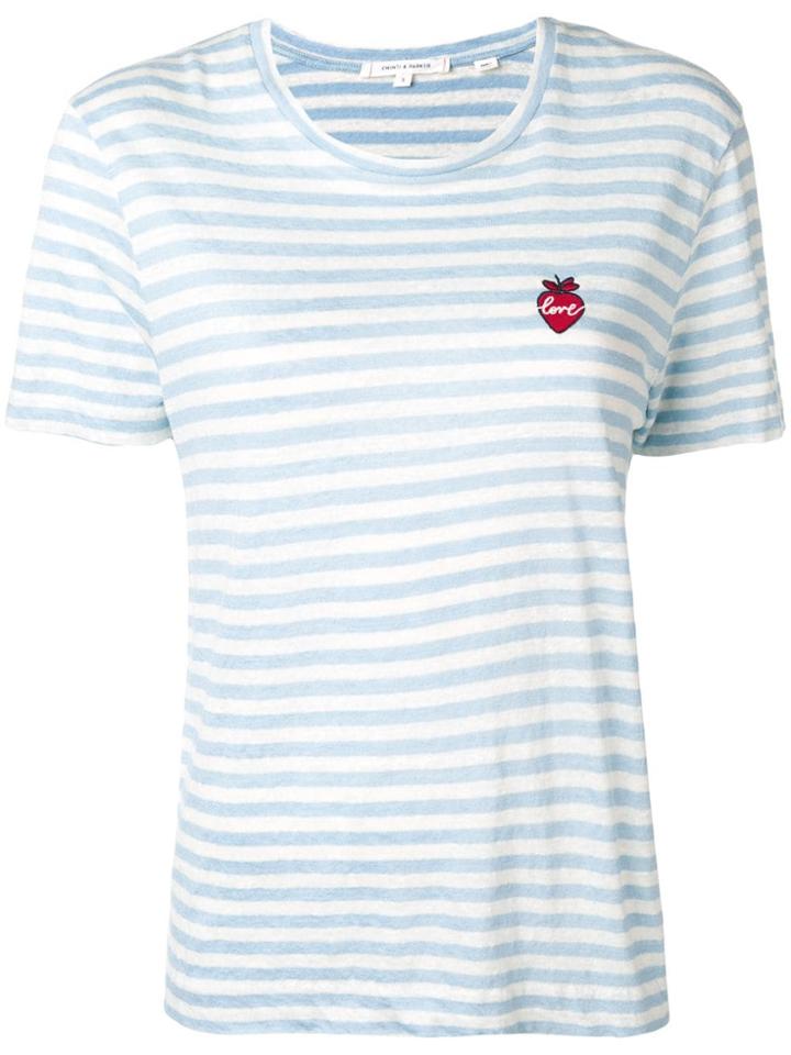 Chinti & Parker Love Striped T-shirt - Blue