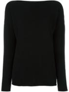 Incentive! Cashmere Boat Neck Jumper, Women's, Size: Small, Black, Cashmere