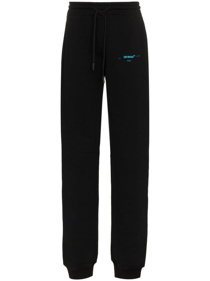 Off-white Logo Detail Cotton Sweat Pants - Black