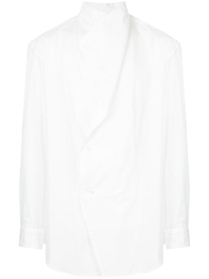 Issey Miyake Men Double Breasted Blazer - White