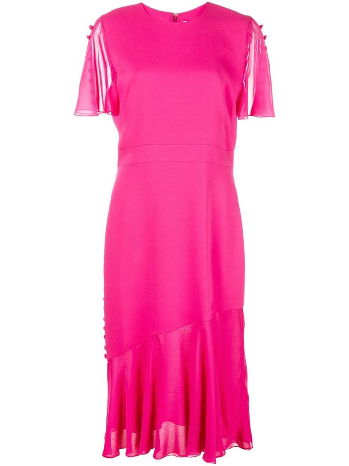 Prabal Gurung Victoria Flutter Sleeve Dress - Pink