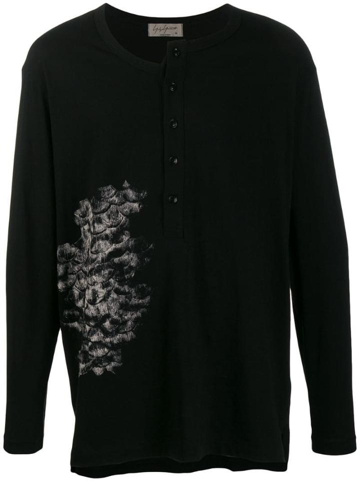 Yohji Yamamoto Oversized Buttoned Sweatshirt - Black