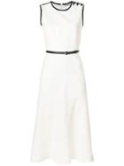 Max Mara Belted Midi Dress - White