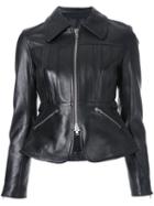 Alexander Wang Peplum Jacket, Women's, Size: 6, Black, Lamb Skin